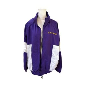 Vintage Game Sportswear Monroe Baseball Windbreaker Jacket Purple Mens Large